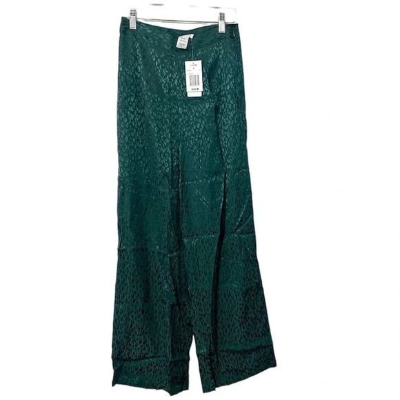 L*Space Harlow Pant In Ultramarine Emerald Green Leopard Print NWT - Picture 3 of 13
